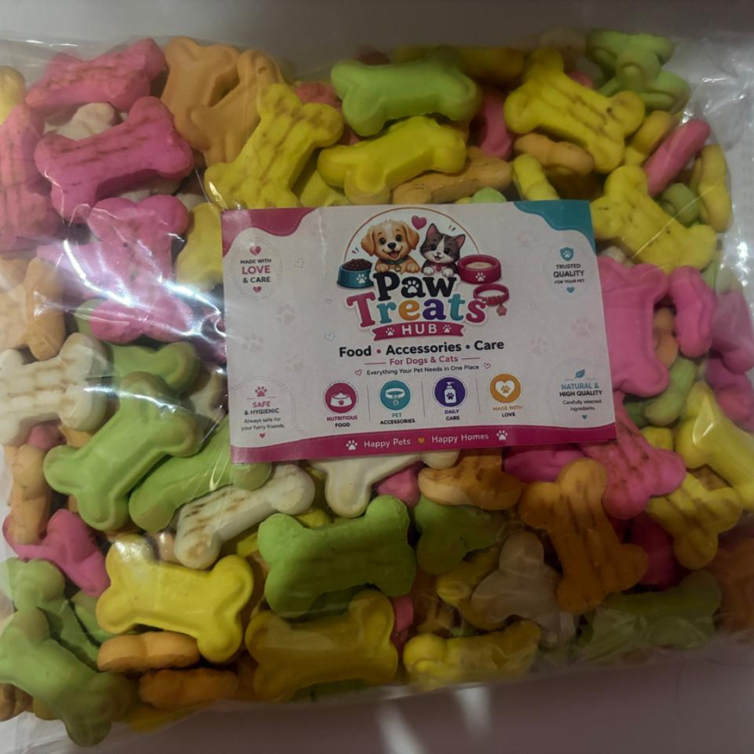 Colorful Bone-Shaped Pet Biscuits